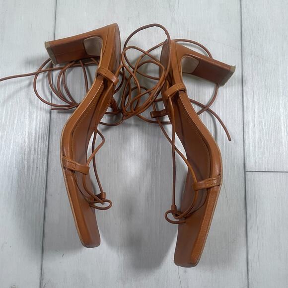 Alohas Women's 38 Bellini Sandal Heel Strappy Leather - Picture 6 of 9